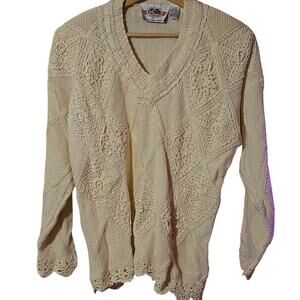 White Knit Sweater – Size 18W – Classic & Cozy 0154